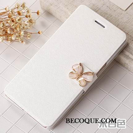 Huawei P9 Lite Coque Étui En Cuir Protection Blanc Housse De Téléphone