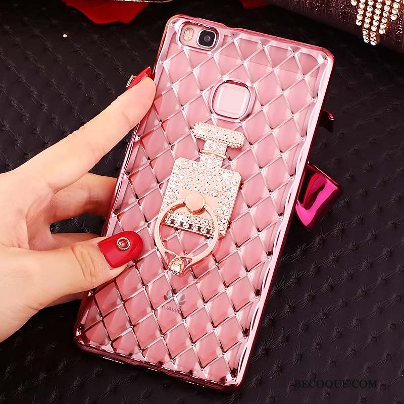 Huawei P9 Lite Jeunesse Rose Très Mince Coque Strass Incassable