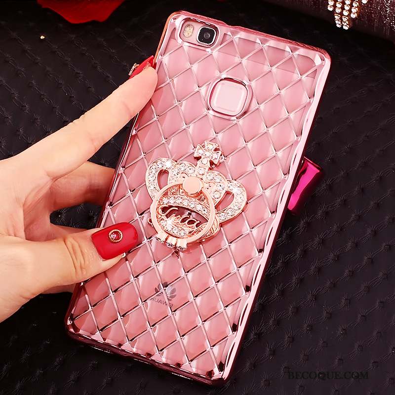 Huawei P9 Lite Jeunesse Rose Très Mince Coque Strass Incassable