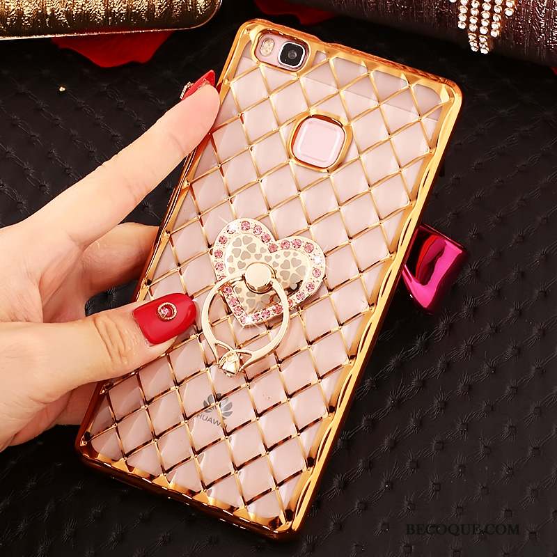 Huawei P9 Lite Jeunesse Rose Très Mince Coque Strass Incassable