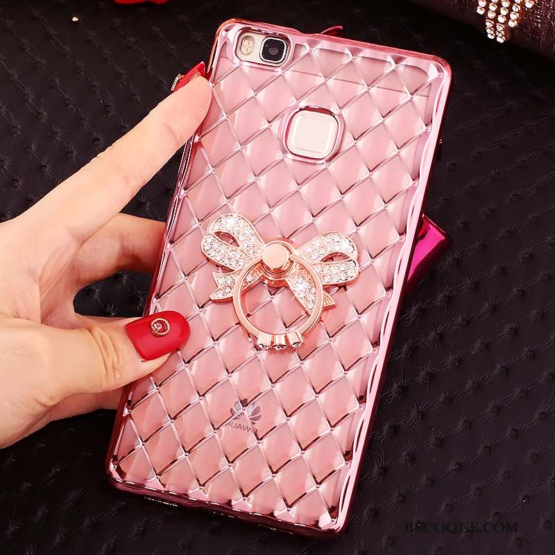 Huawei P9 Lite Jeunesse Rose Très Mince Coque Strass Incassable