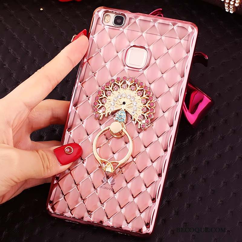 Huawei P9 Lite Jeunesse Rose Très Mince Coque Strass Incassable