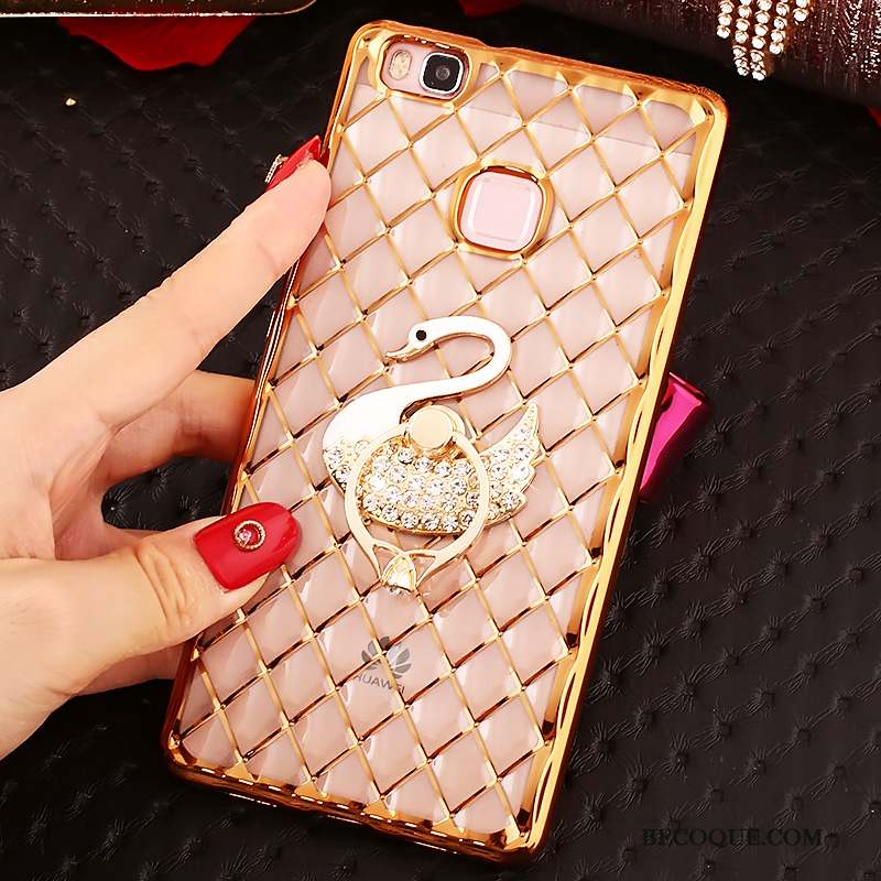 Huawei P9 Lite Jeunesse Rose Très Mince Coque Strass Incassable