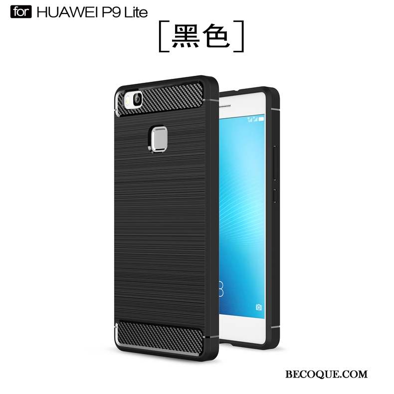 Huawei P9 Lite Modèle Fleurie Vert Soie Fibre Jeunesse Coque