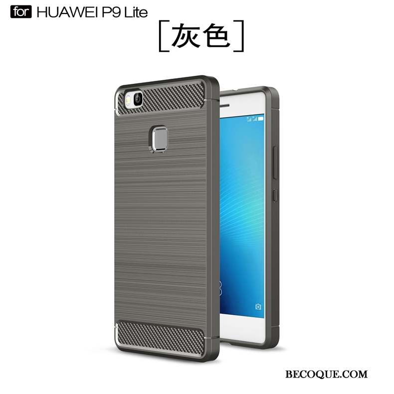 Huawei P9 Lite Modèle Fleurie Vert Soie Fibre Jeunesse Coque