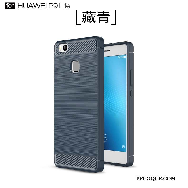 Huawei P9 Lite Modèle Fleurie Vert Soie Fibre Jeunesse Coque