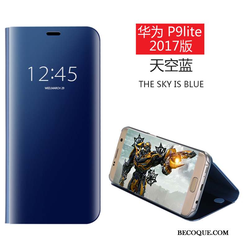 Huawei P9 Lite Étui Jeunesse Incassable Miroir Coque De Téléphone Clamshell