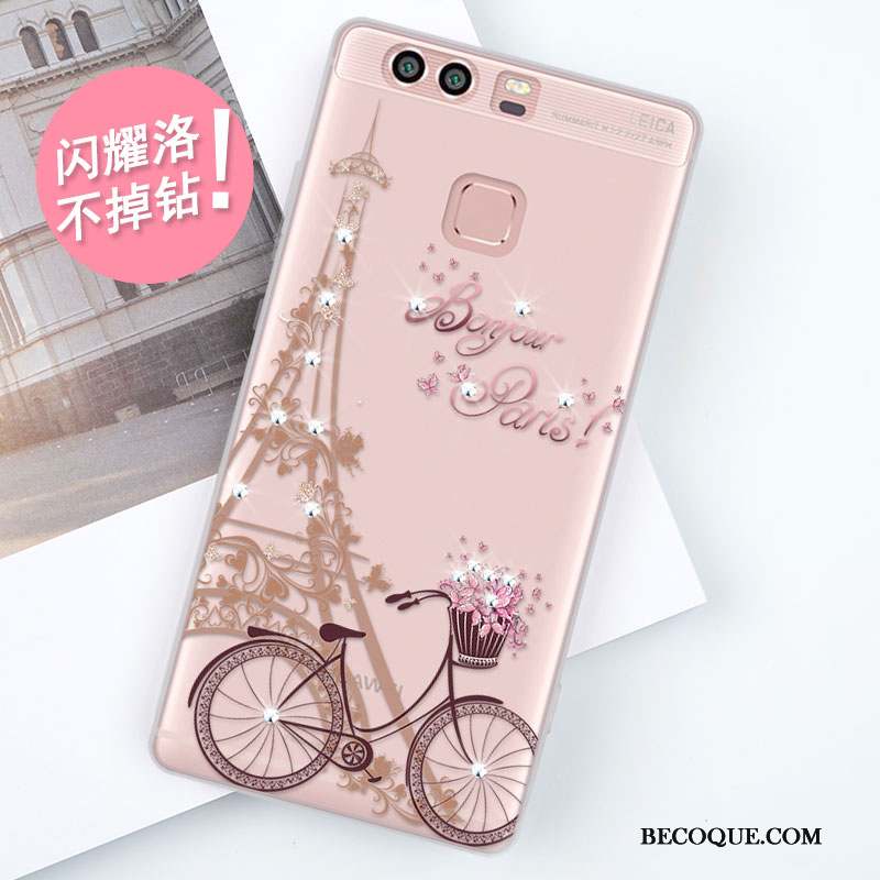 Huawei P9 Personnalité Coque De Téléphone Étui Silicone Strass Incassable