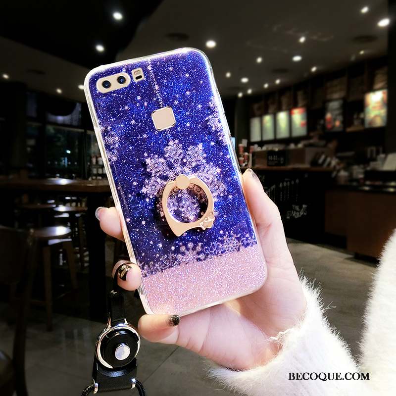 Huawei P9 Plus Coque De Téléphone Incassable Amoureux Tendance Violet Créatif