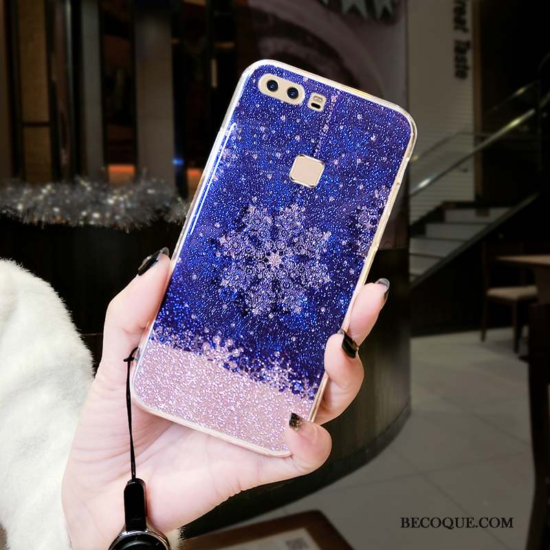 Huawei P9 Plus Coque De Téléphone Incassable Amoureux Tendance Violet Créatif