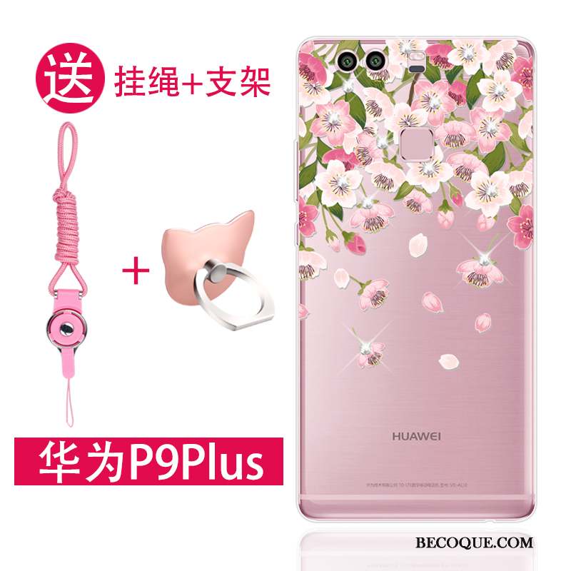 Huawei P9 Plus Coque De Téléphone Ornements Suspendus Silicone Tendance Incassable Étui