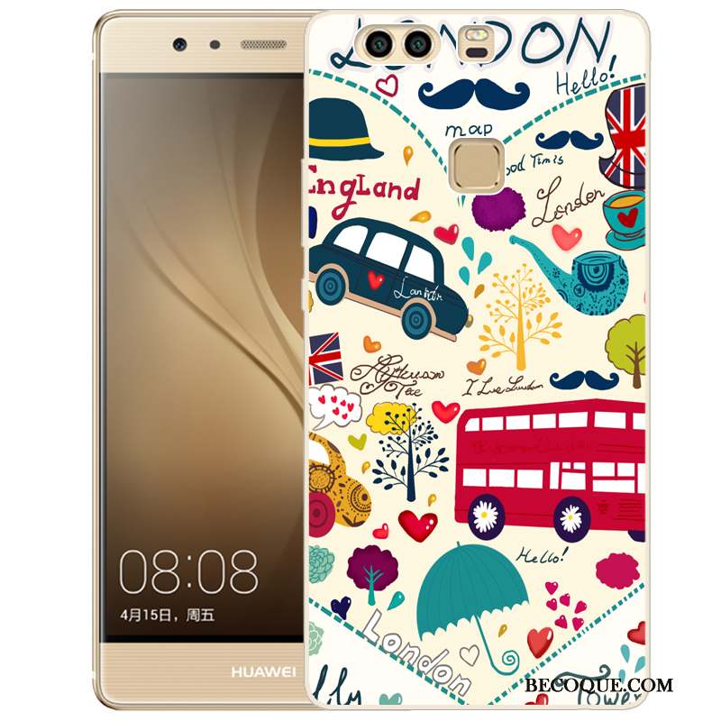 Huawei P9 Plus Coque De Téléphone Peinture Silicone Protection Fluide Doux Étui