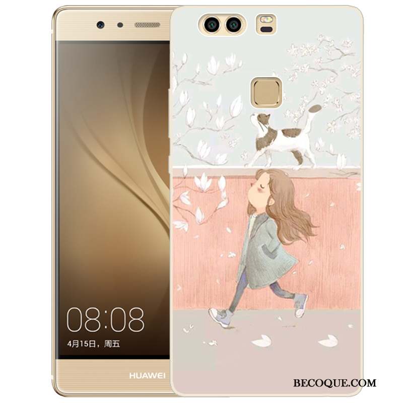 Huawei P9 Plus Coque De Téléphone Peinture Silicone Protection Fluide Doux Étui