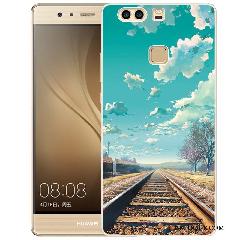 Huawei P9 Plus Coque De Téléphone Peinture Silicone Protection Fluide Doux Étui