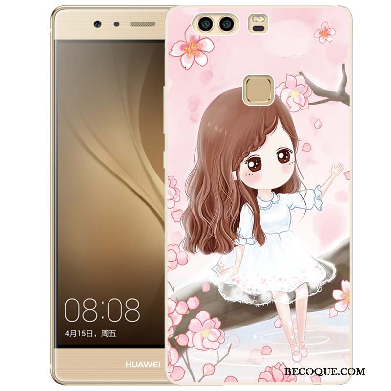 Huawei P9 Plus Coque De Téléphone Peinture Silicone Protection Fluide Doux Étui