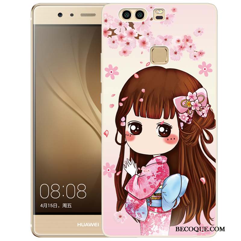Huawei P9 Plus Coque De Téléphone Peinture Silicone Protection Fluide Doux Étui