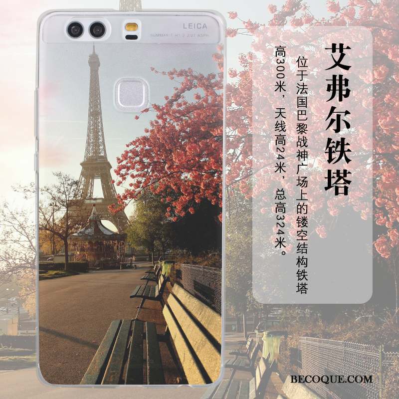 Huawei P9 Plus Coque De Téléphone Tout Compris Étui Silicone Fluide Doux Bleu Clair