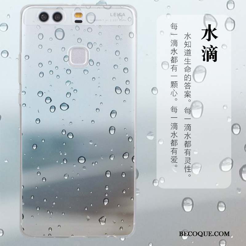 Huawei P9 Plus Coque De Téléphone Tout Compris Étui Silicone Fluide Doux Bleu Clair