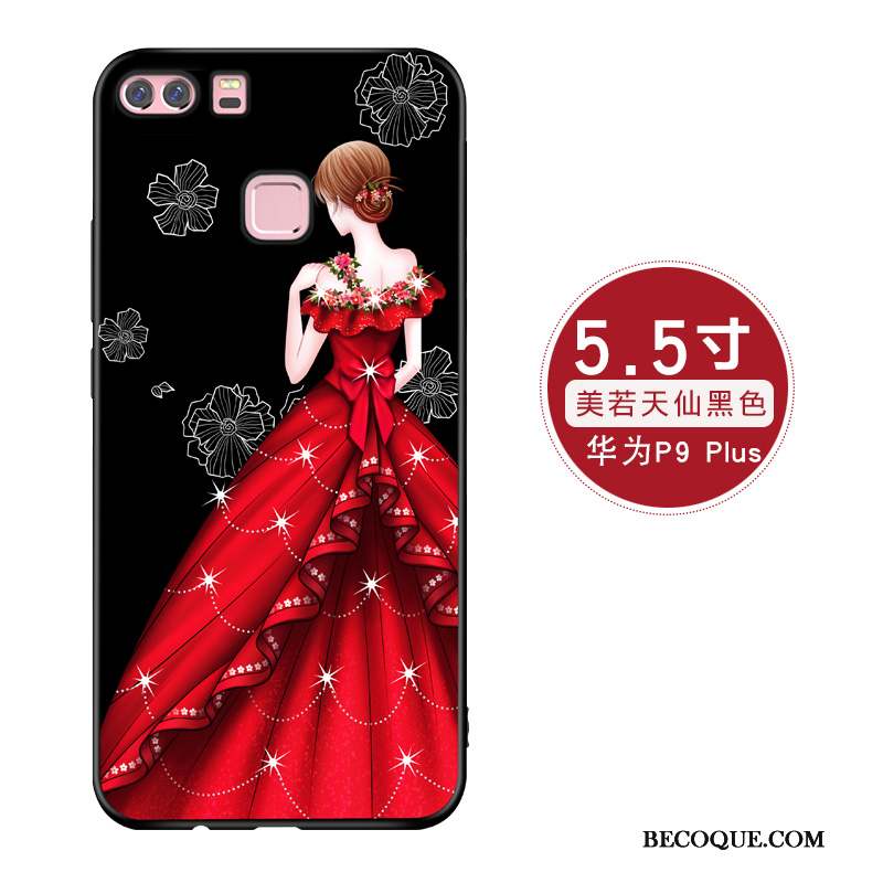 Huawei P9 Plus Coque Jeunesse Créatif Personnalité Mince Incassable Rouge