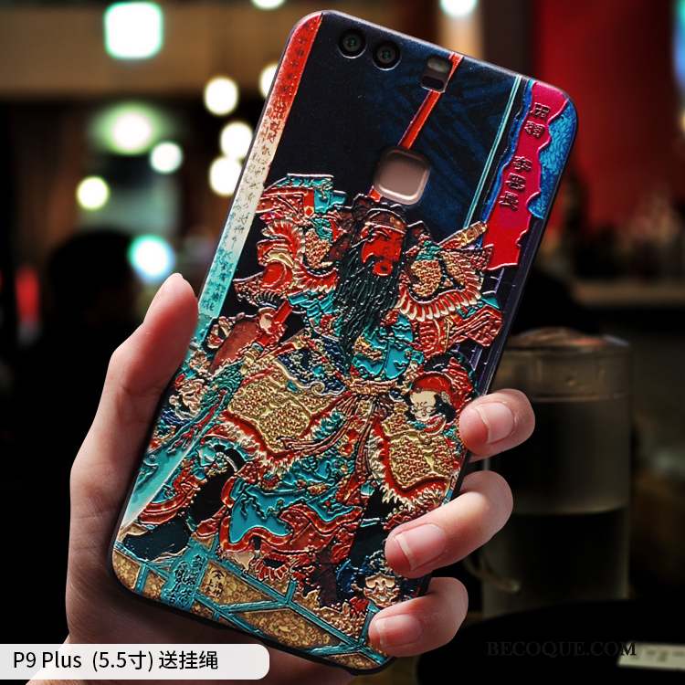 Huawei P9 Plus Coque Personnalité Très Mince Créatif Délavé En Daim Incassable Fluide Doux