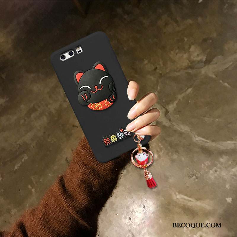 Huawei P9 Plus Coque Rouge Mince Ultra Marque De Tendance Tout Compris Chat