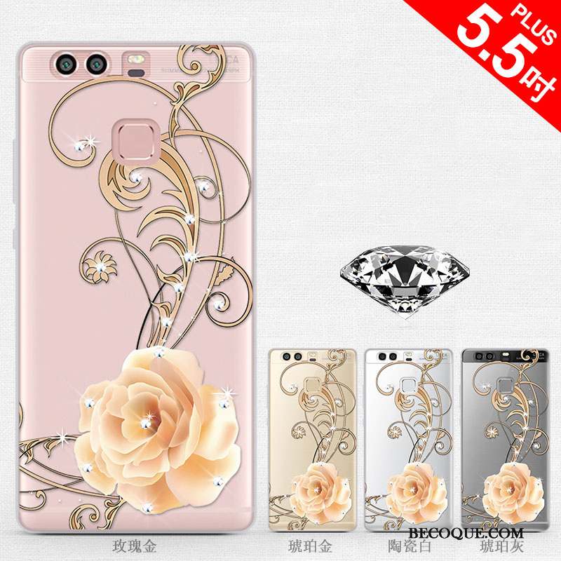 Huawei P9 Plus Dessin Animé Créatif Tendance Coque De Téléphone Strass Silicone