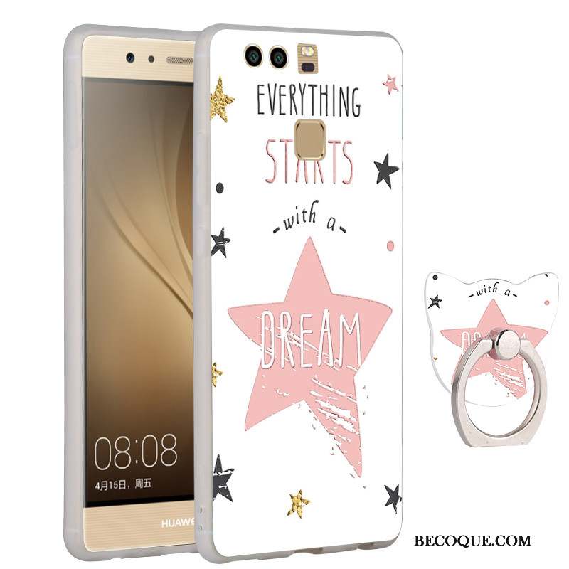 Huawei P9 Plus Fluide Doux Silicone Bleu Clair Coque Protection Étui