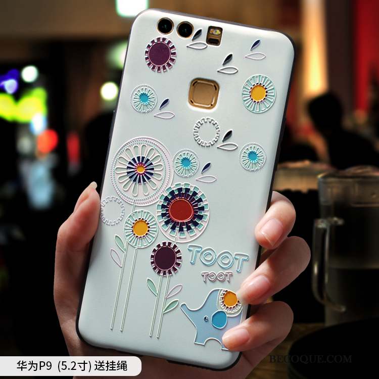 Huawei P9 Plus Fluide Doux Tout Compris Dessin Animé Silicone Coque De Téléphone Incassable