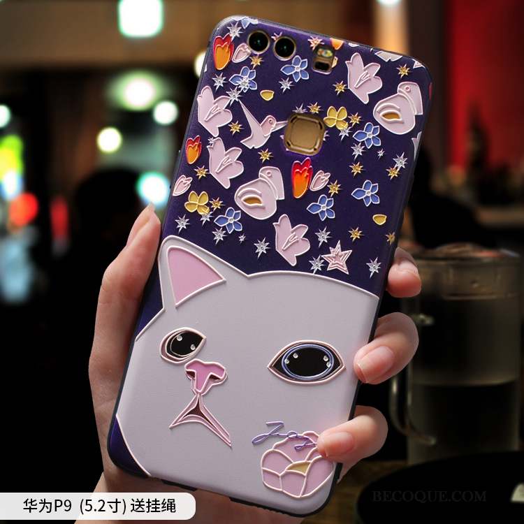 Huawei P9 Plus Fluide Doux Tout Compris Dessin Animé Silicone Coque De Téléphone Incassable