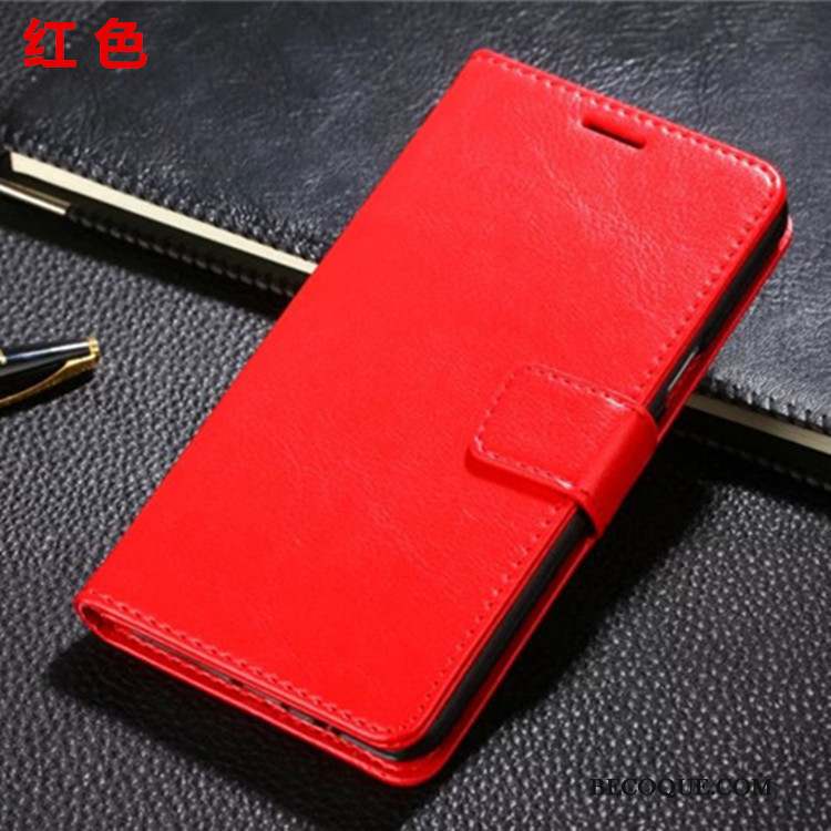 Huawei P9 Plus Housse Coque De Téléphone Rouge Étui En Cuir Protection Fluide Doux