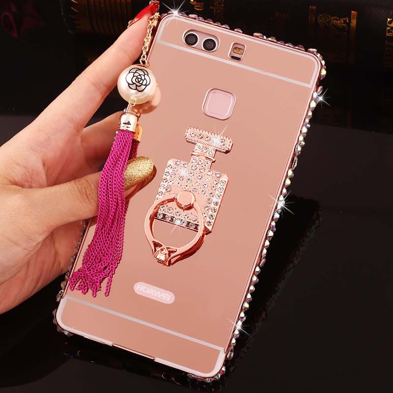 Huawei P9 Plus Protection Coque De Téléphone Strass Or Étui Border