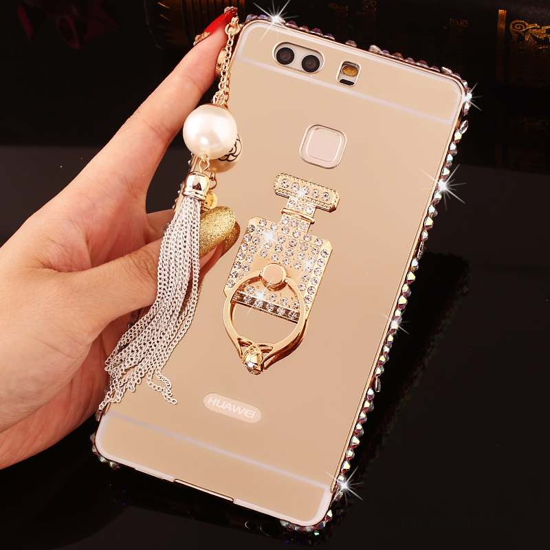 Huawei P9 Plus Protection Coque De Téléphone Strass Or Étui Border