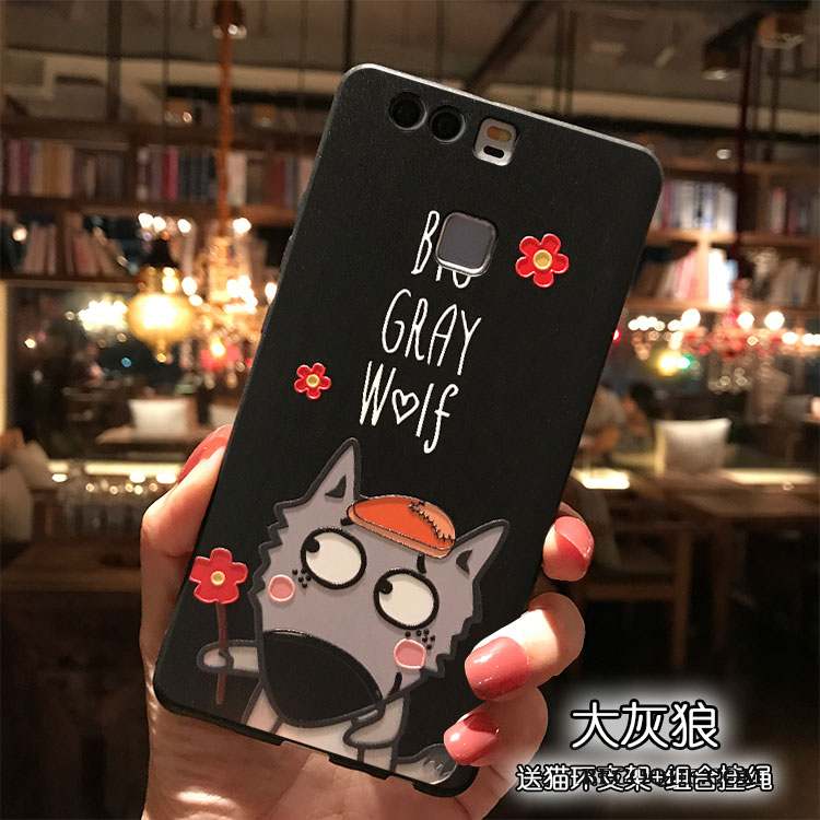 Huawei P9 Plus Rouge Dessin Animé Coque De Téléphone Ornements Suspendus Silicone