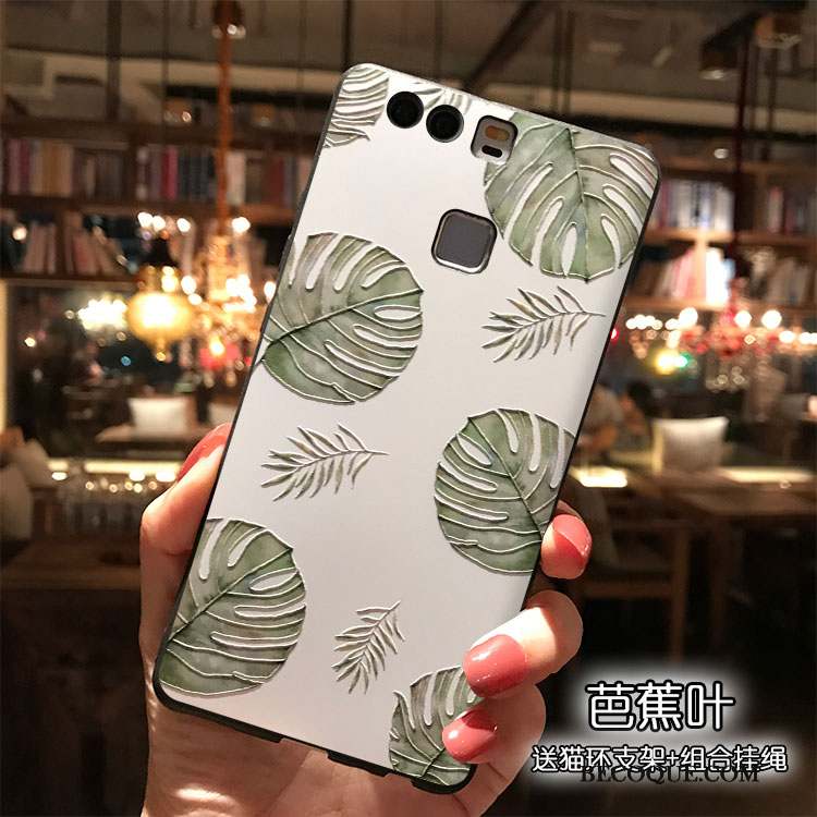 Huawei P9 Plus Tendance Vert Frais Étui Coque Silicone