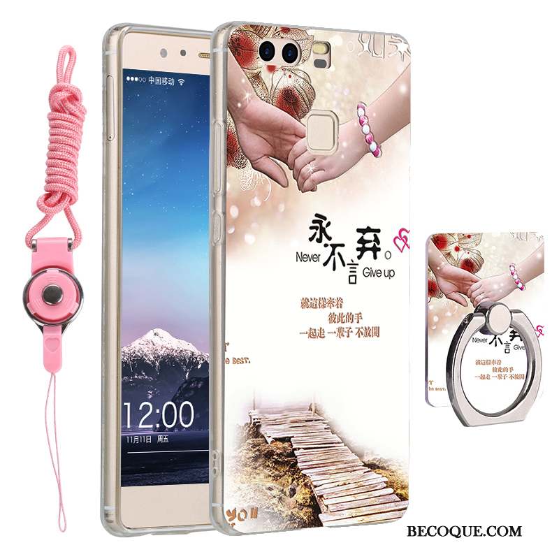 Huawei P9 Plus Tout Compris Coque De Téléphone Silicone Incassable Fluide Doux Gaufrage