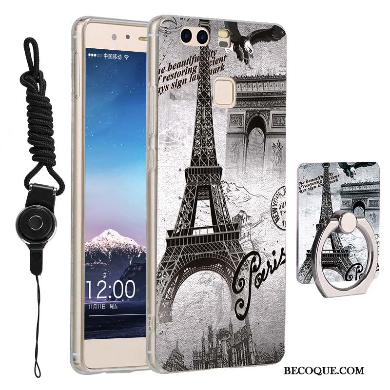 Huawei P9 Plus Tout Compris Coque De Téléphone Silicone Incassable Fluide Doux Gaufrage