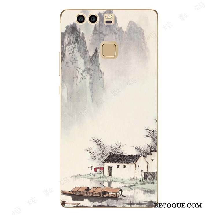 Huawei P9 Plus Tout Compris Coque Tendance Gris Étui Silicone