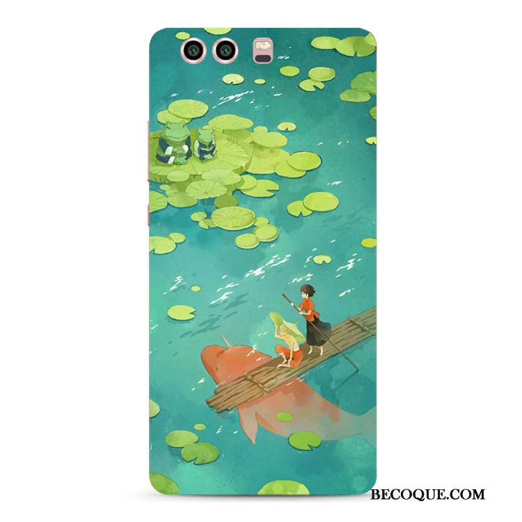 Huawei P9 Plus Vert Coque De Téléphone Style Chinois Petit Grand Amoureux