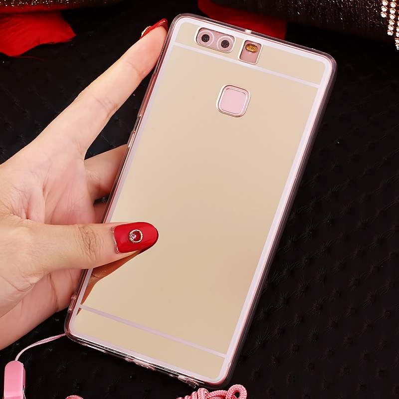 Huawei P9 Plus Étui Anneau Rose Silicone Coque De Téléphone Strass