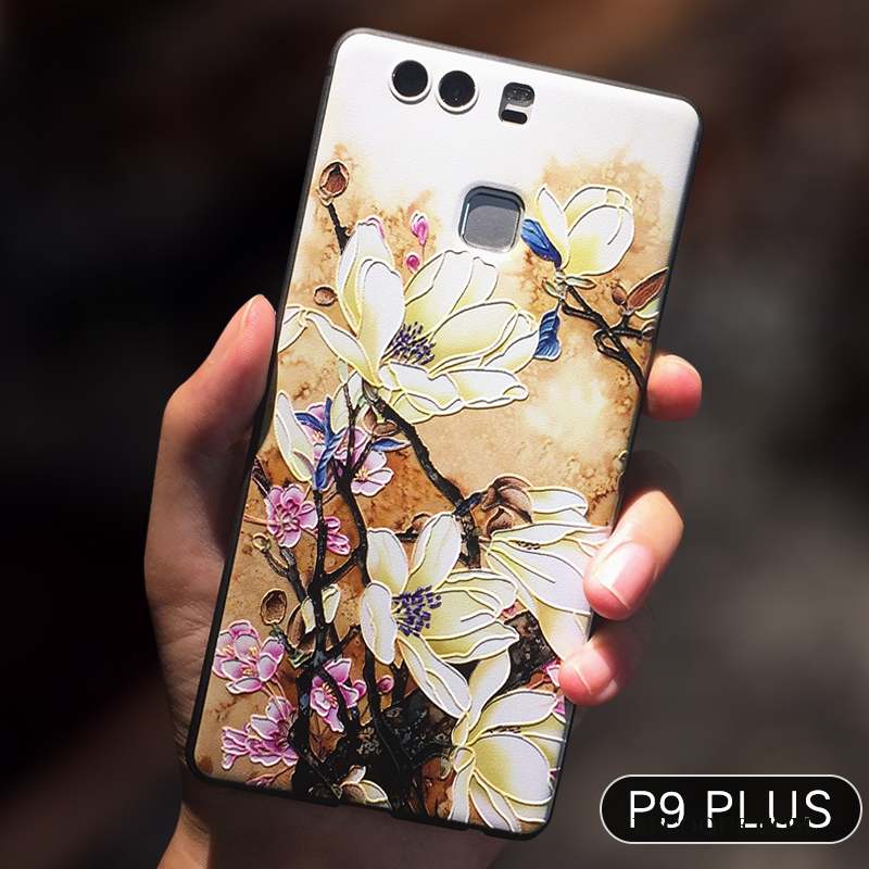 Huawei P9 Plus Étui Coque De Téléphone Tout Compris Gaufrage Incassable Bleu