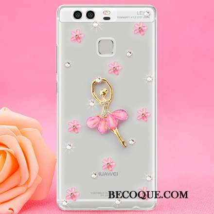 Huawei P9 Strass Étui Protection Téléphone Portable Difficile Coque