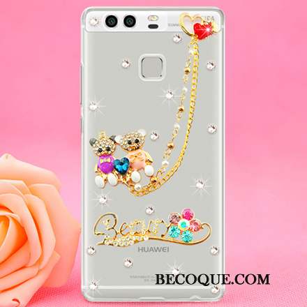 Huawei P9 Strass Étui Protection Téléphone Portable Difficile Coque