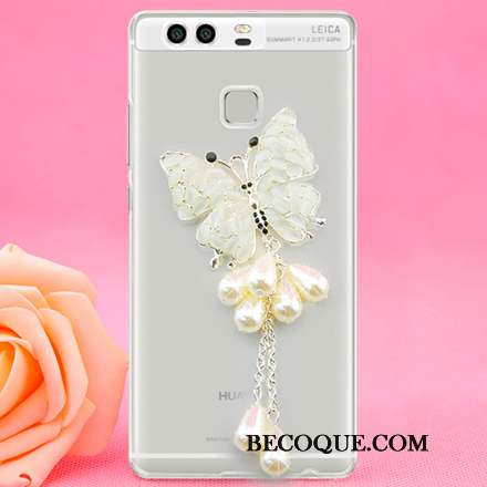 Huawei P9 Strass Étui Protection Téléphone Portable Difficile Coque