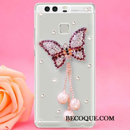 Huawei P9 Strass Étui Protection Téléphone Portable Difficile Coque