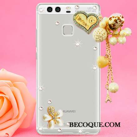 Huawei P9 Strass Étui Protection Téléphone Portable Difficile Coque