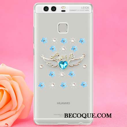 Huawei P9 Strass Étui Protection Téléphone Portable Difficile Coque