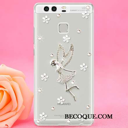 Huawei P9 Strass Étui Protection Téléphone Portable Difficile Coque