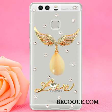 Huawei P9 Strass Étui Protection Téléphone Portable Difficile Coque