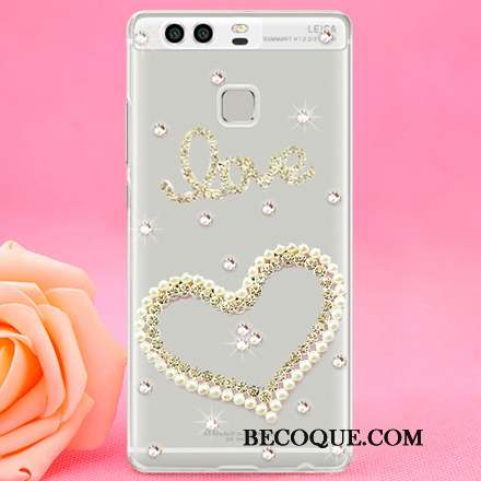 Huawei P9 Strass Étui Protection Téléphone Portable Difficile Coque