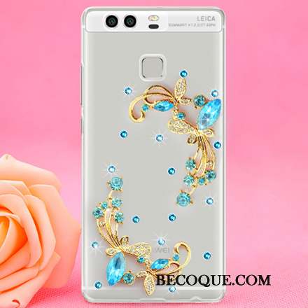 Huawei P9 Strass Étui Protection Téléphone Portable Difficile Coque